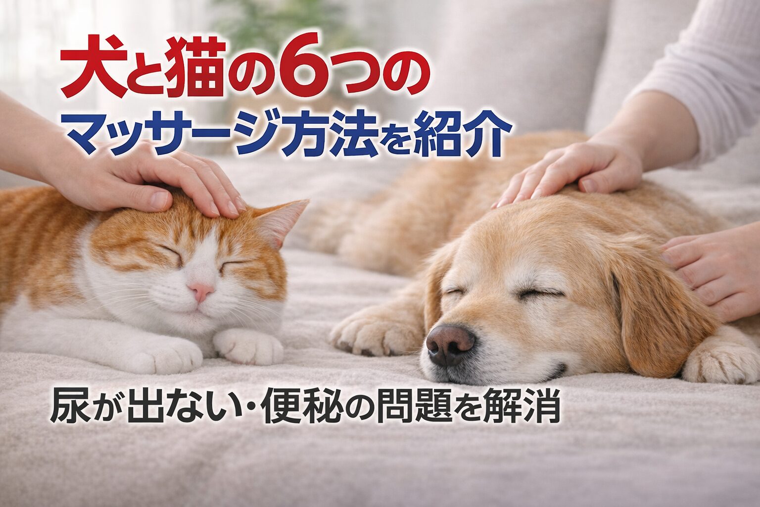 猫 尿が出ない マッサージ