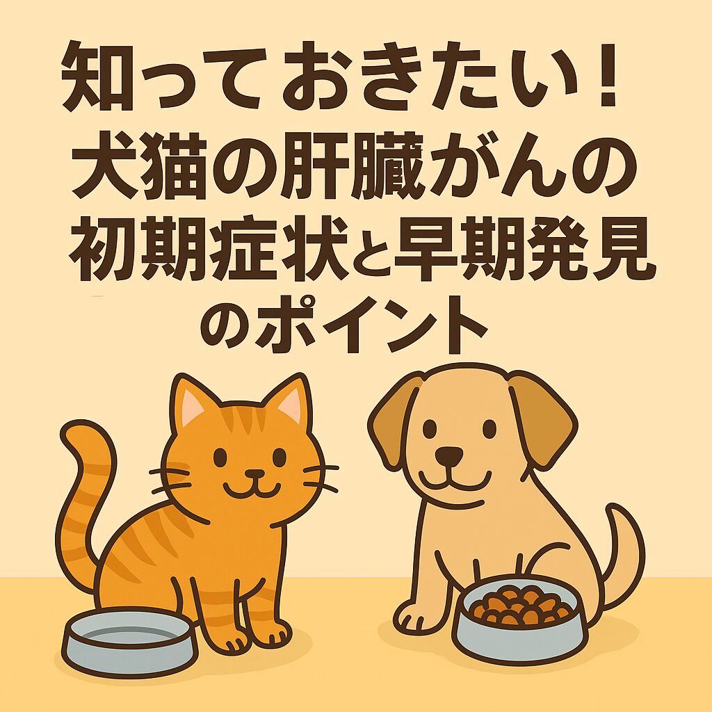 知っておきたい！犬猫の肝臓がんの初期症状と早期発見のポイントイメージ